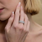 Round Lab Grown Diamond Multi-Row Eternity Band