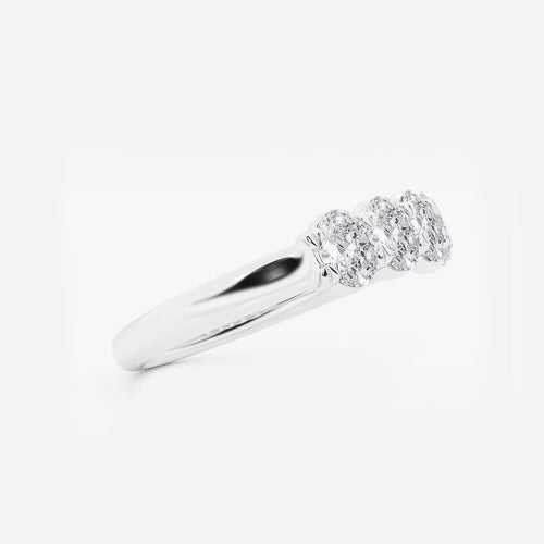 Oval Lab Grown Diamond Five-Stone Anniversary Band
