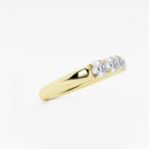 Cushion Lab Grown Diamond Five-Stone Anniversary Band