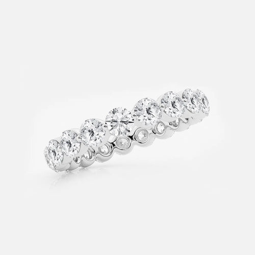 Round Lab Grown Floating Diamond Eternity Band