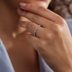 Round Lab Grown Floating Diamond Eternity Band