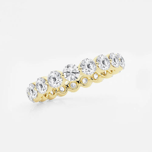Round Lab Grown Floating Diamond Eternity Band