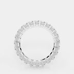 Emerald Lab Grown Diamond Eternity Band With Side Stone Accents