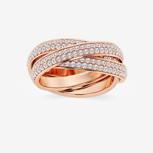 Round Lab Grown Diamond Pave Infinity Eternity Band