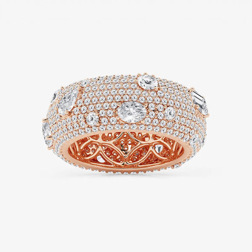 Multi-Shape Lab Grown Diamond Pave Scatter Eternity Band
