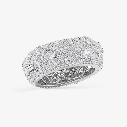 Multi-Shape Lab Grown Diamond Pave Scatter Eternity Band