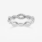 Round Lab Grown Diamond Infinity Twist Eternity Band