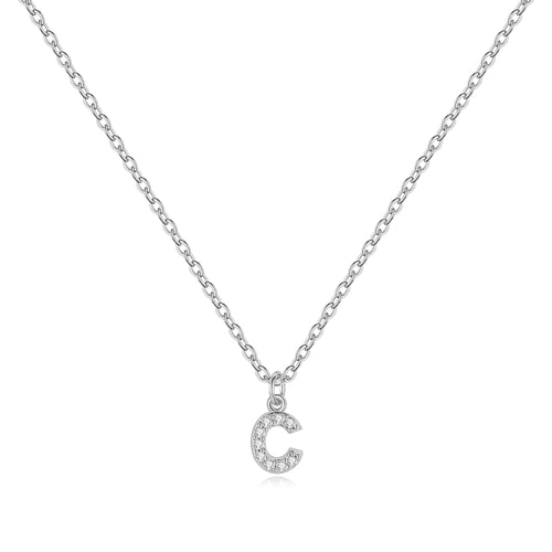 Pave Uppercase Initial Necklace