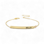 Dainty Bar Bracelet with Birthstone