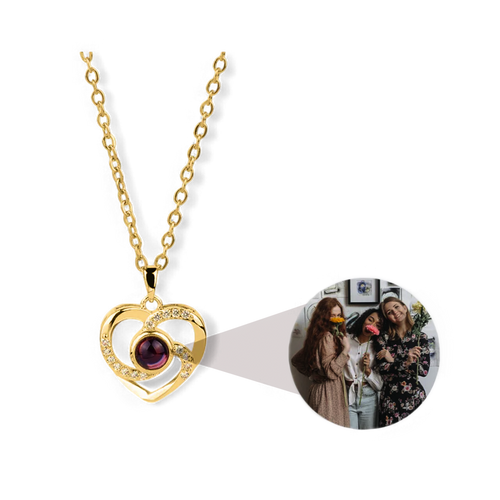 Center of My Heart Pave Photo Necklace
