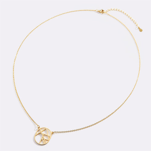 Circular Minimalist Monogram Name Necklace