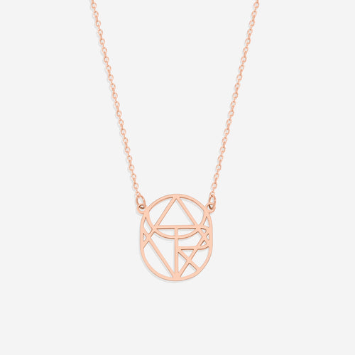 Circular Minimalist Monogram Name Necklace