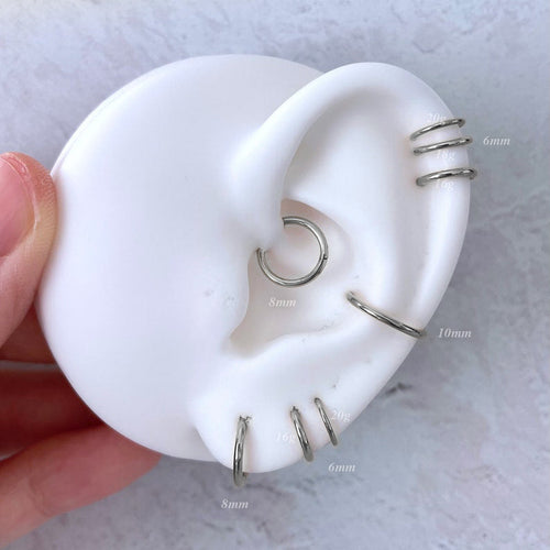 Classic Cartilage Hoop Earrings | 16g