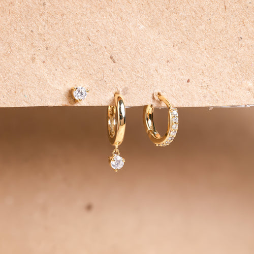 Classic Diamond Earrings Set