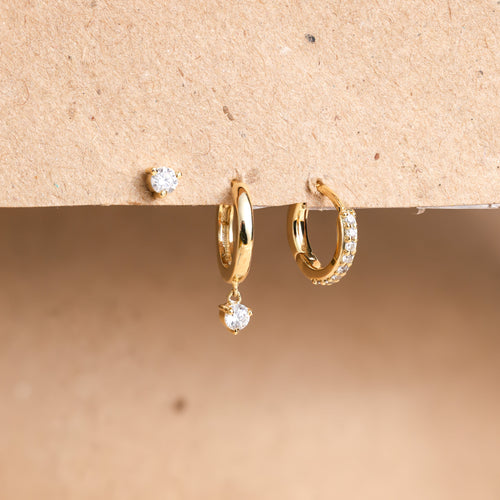 Classic Diamond Earrings Set