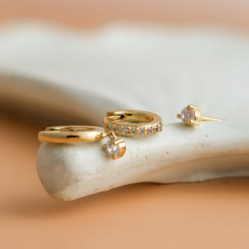 Classic Diamond Earrings Set