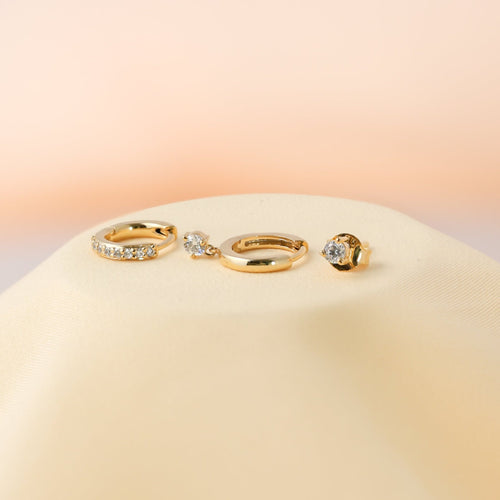 Classic Diamond Earrings Set