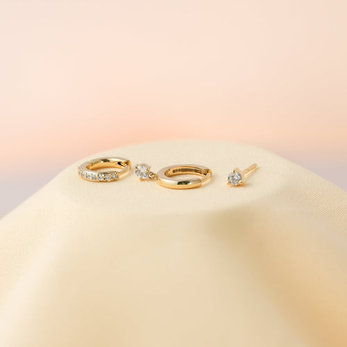 Classic Diamond Earrings Set