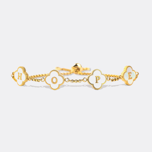 Clover Custom Name Bracelet