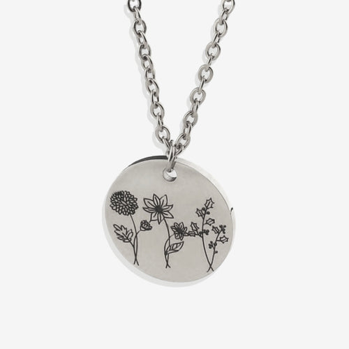 Birth Flower Bouquet Necklace