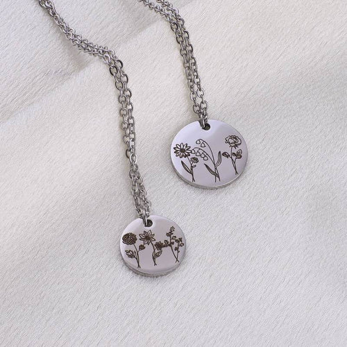 Birth Flower Bouquet Necklace