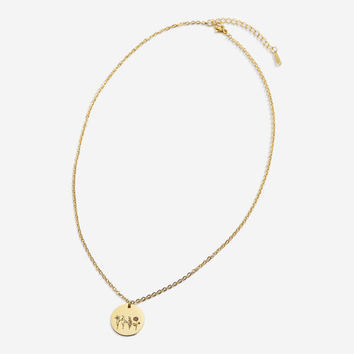 Birth Flower Bouquet Necklace