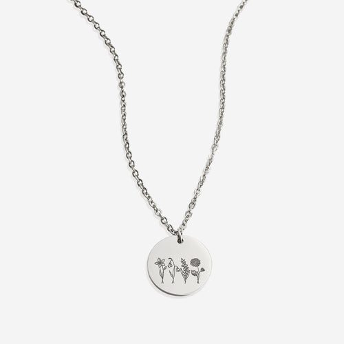 Birth Flower Bouquet Necklace
