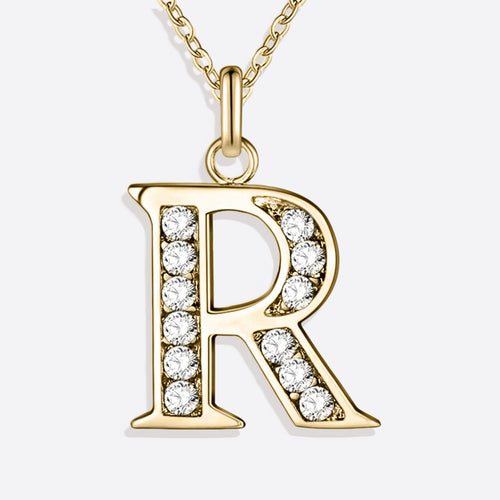 Crystal Accent Letter Satellite Necklace