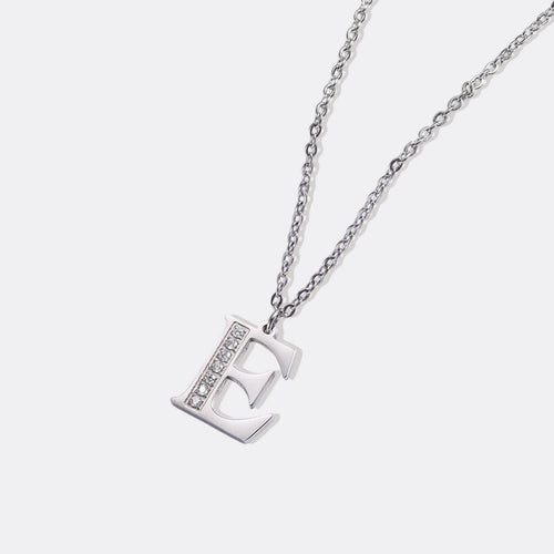 Crystal Accent Letter Satellite Necklace
