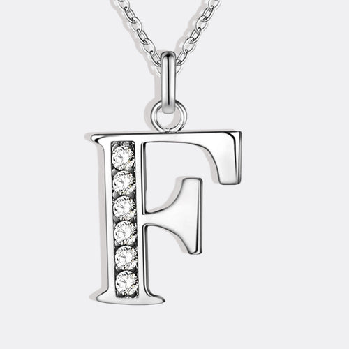 Crystal Accent Letter Satellite Necklace