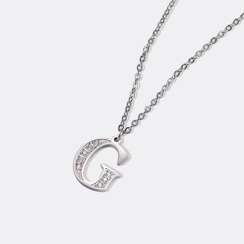 Crystal Accent Letter Satellite Necklace