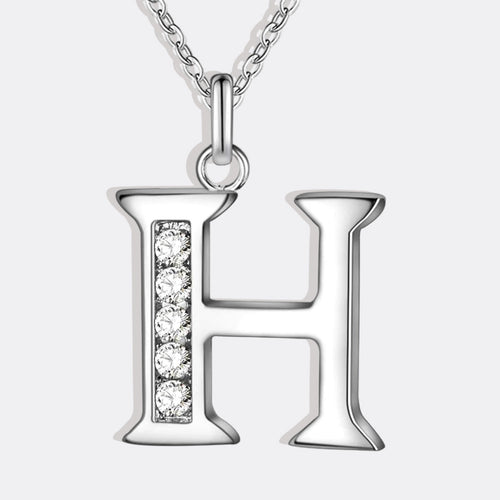 Crystal Accent Letter Satellite Necklace