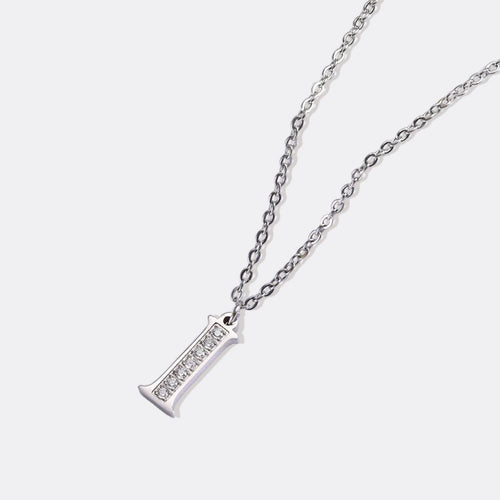 Crystal Accent Letter Satellite Necklace