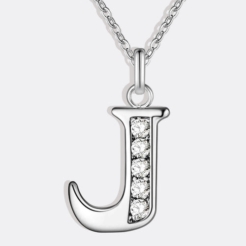 Crystal Accent Letter Satellite Necklace