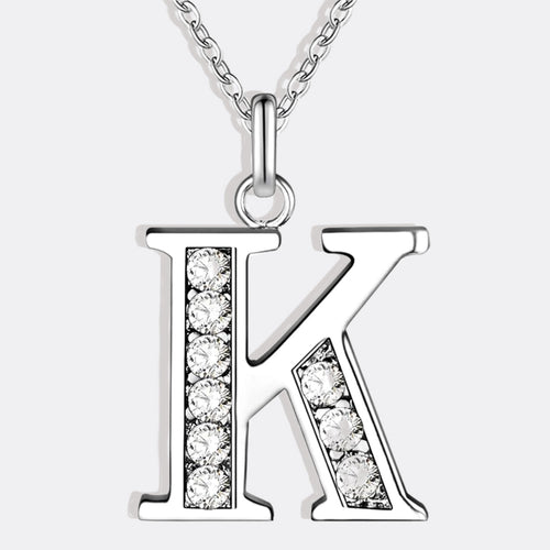 Crystal Accent Letter Satellite Necklace