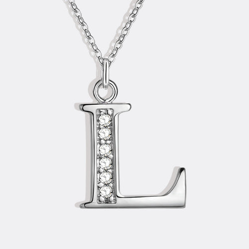 Crystal Accent Letter Satellite Necklace