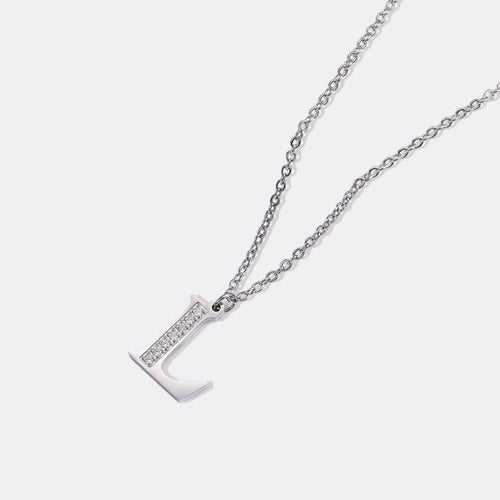 Crystal Accent Letter Satellite Necklace
