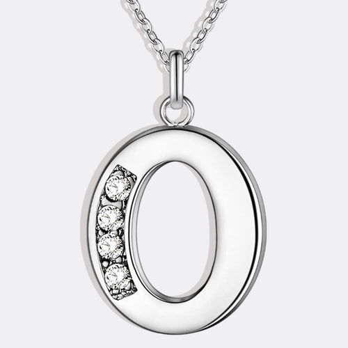 Crystal Accent Letter Satellite Necklace