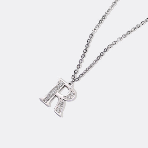 Crystal Accent Letter Satellite Necklace