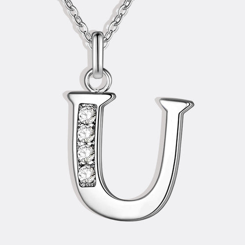 Crystal Accent Letter Satellite Necklace