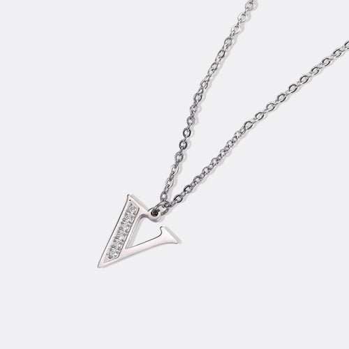 Crystal Accent Letter Satellite Necklace