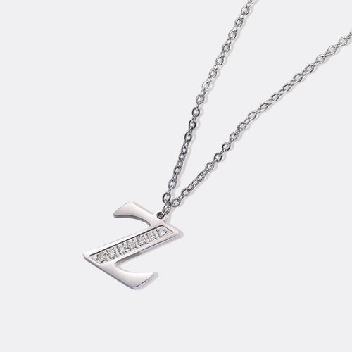 Crystal Accent Letter Satellite Necklace