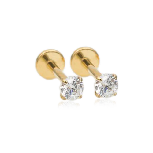 Crystal Sleeper Flatback Studs | 18g