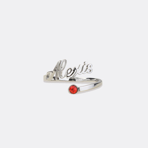 Custom Name Birthstone Ring