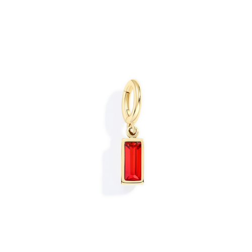 Dainty Baguette Birthstone Charm