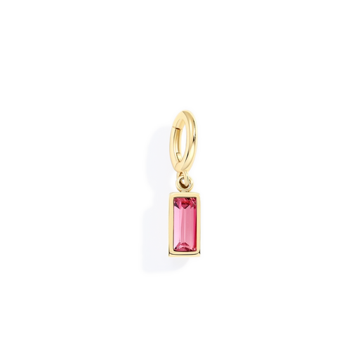 Dainty Baguette Birthstone Charm