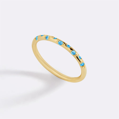 Dainty Constellation Birthstone Ring