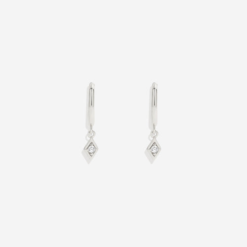 Dainty Diamond Charm Earrings