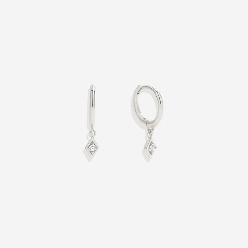Dainty Diamond Charm Earrings