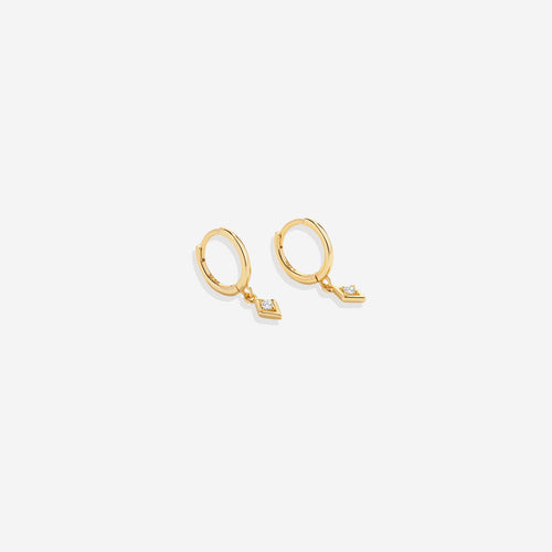 Dainty Diamond Charm Earrings